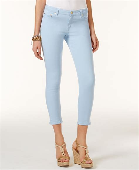 michael kors skinny jeans stone grey|michael kors izzy cropped skinny.